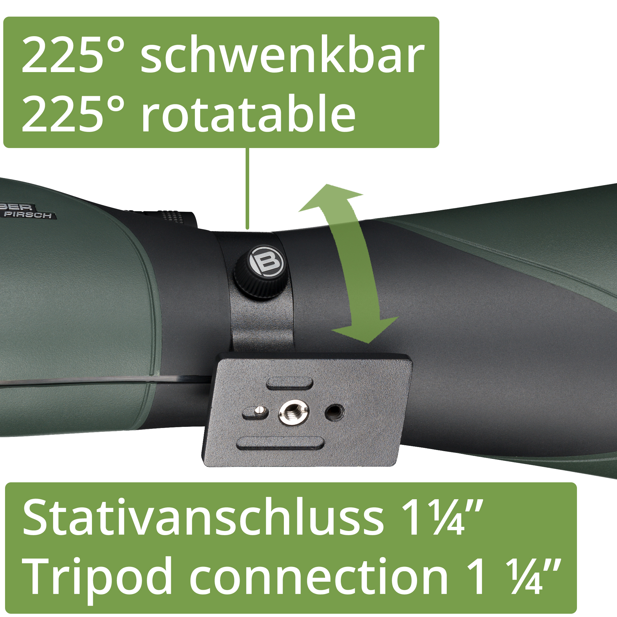 BRESSER Pirsch 20-60x80 Spektiv Gen. II mit DeLuxe 10:1 Fokus