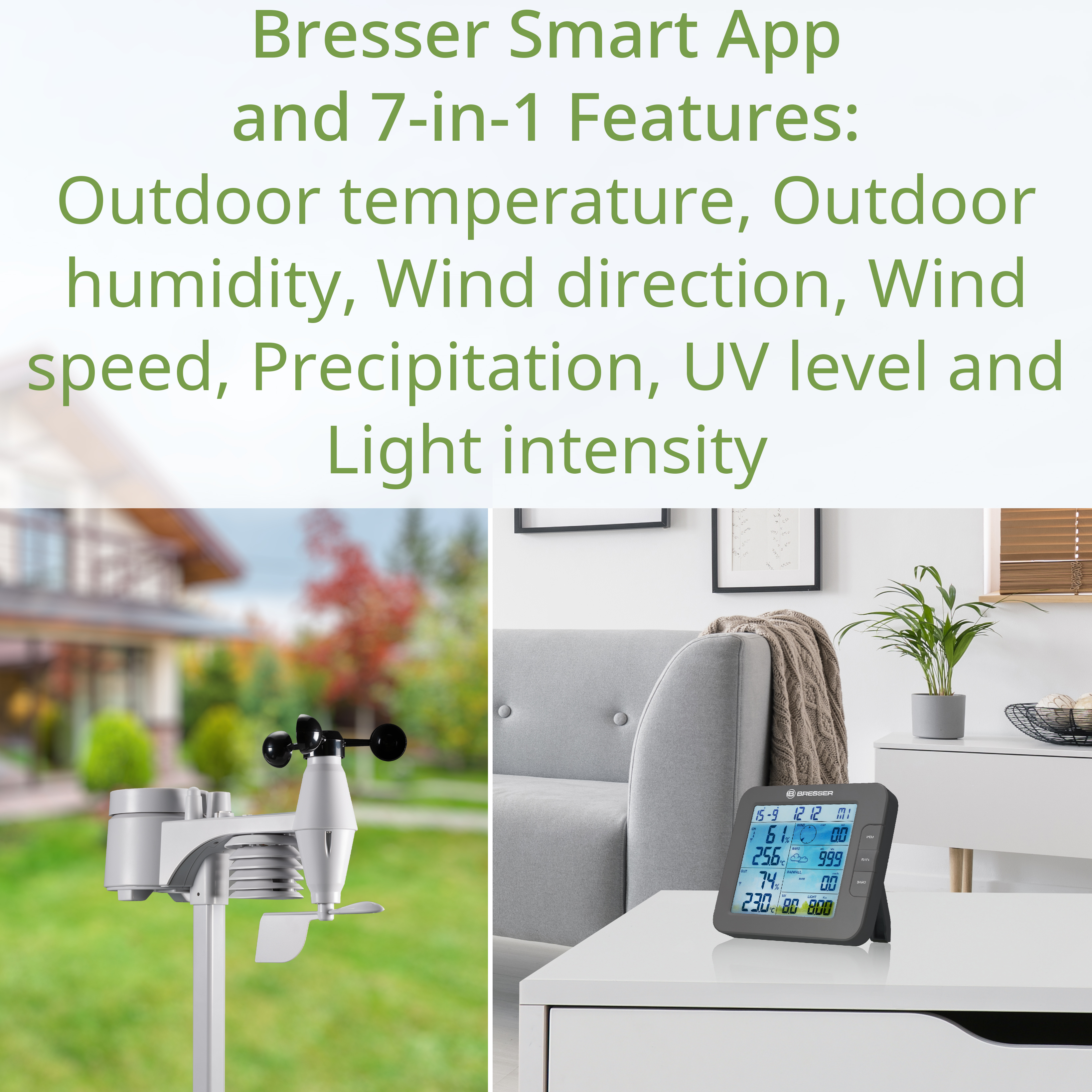 BRESSER Tuya Smart Home 7-in-1-Wetterstation ClimateConnect